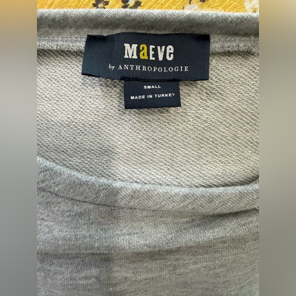 Maeve Anthropologie Stripe Tape Twofer Blouse S - Picture 6 of 6